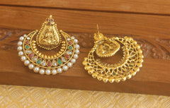 Designer Gold plated Temple earrings Tanvi15