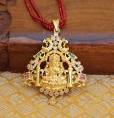 Gold Plated Temple Beads Necklace T2307