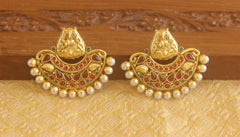 Designer Gold plated Temple earrings Tanvi17