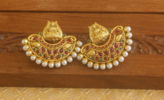 Designer Gold plated Temple earrings Tanvi17
