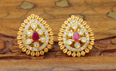 Matte Finish Designer Studs Earrings T2444