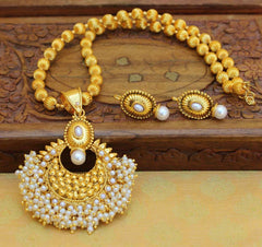 Gold Plated Handmade Pendant Necklace Set T2656