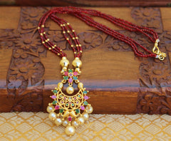 Stylish Gold Plated Handmade Beads Necklace T2258