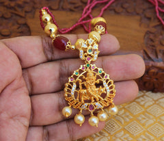 Temple Pendant with Beads Necklace T2263