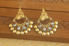 Designer Gold plated Temple earrings Tanvi02
