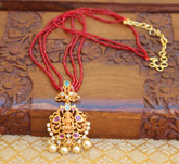 Matte Finish Temple Lakshmi Beads Necklace T2325