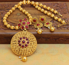 Gold Plated Stylish Handmade Necklace Set T2683