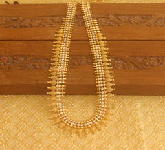 Gold plated stone long necklace Tanvi32
