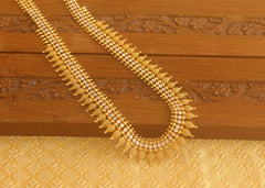 Gold plated stone long necklace Tanvi32