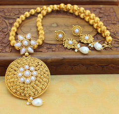 Gold Plated Stylish Handmade Necklace Set T2685