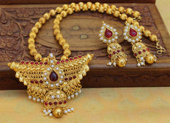 Handmade Gold Plated Pendant Necklace Set T2688