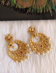 Stylish Matte Finish Pearl Stone Earrings T2867