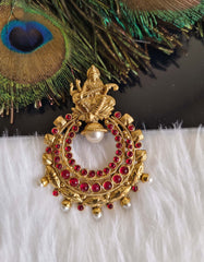 Temple Gold Plated Stone Pendant T2860