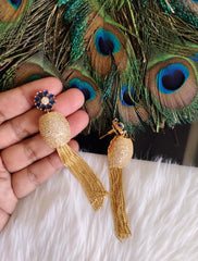 Designer Gold Plated CZ Stone Earrings T2879