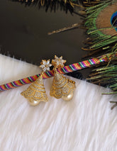 Gold Plated CZ Stone Jhumka Earrings T2880