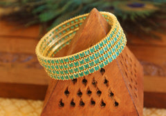 Gold Plated Stone Bangles T2926