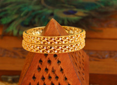 Gold Plated CZ Stone Bangles T3031