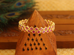 Ruby Gold Plated Bangles T2915