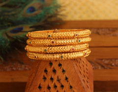 Matte Finish Stone Bangles T3052