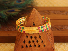 Gold Plated Stone Bangles T2957