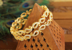 CZ Stone Gold Plated Bangles T2902