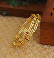 Gold Plated Multicolor Bangles T3043