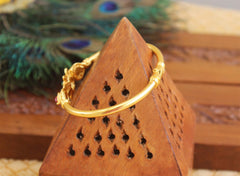 Gold Plated Floral Kada T3082