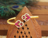 Gold Plated CZ Stone Kada T3085
