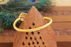 Gold Plated CZ Stone Kada T3085