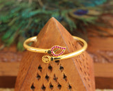 Gold Plated Stylish CZ Stone Kada T2974