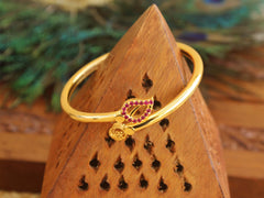 Gold Plated Stylish CZ Stone Kada T2974