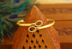 Gold Plated CZ Stone Kada T2981