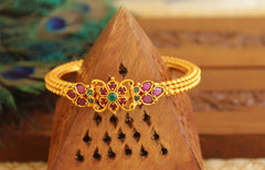 Matte Finish Kempu Stone Kada T2989