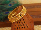 Antique Gold Plated Peacock Stone Bangle T3091