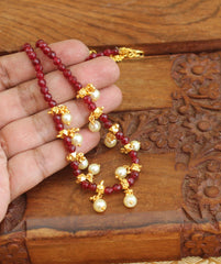 Handmade Pearl Beads Necklace T2361