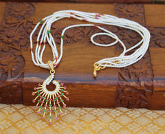 Stylish Pendant with Beads Necklace T2273