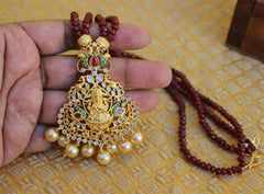 Temple Gold Plated Handmade Beads Necklace T2376