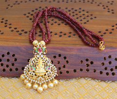 Temple Gold Plated Handmade Beads Necklace T2376