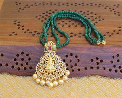 Temple Gold Plated Handmade Beads Necklace T2377