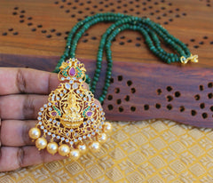 Temple Gold Plated Handmade Beads Necklace T2377