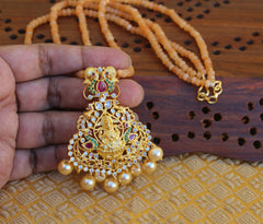 Temple Gold Plated Handmade Beads Necklace T2378