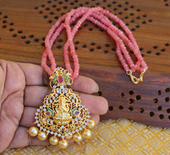 Temple Gold Plated Handmade Beads Necklace T2379