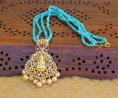 Temple Gold Plated Handmade Beads Necklace T2380