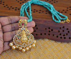 Temple Gold Plated Handmade Beads Necklace T2380