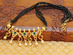 Handmade Peacock Beads Necklace T2333