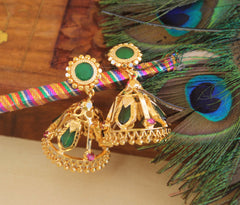 Palakka nagapadam Gold Plated Earrings T2110