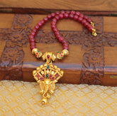 Matte Finish Elephant Handmade Pendant Necklace T2713