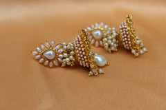 Gold Plated Pearl Jhumka Earrings T2585