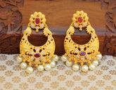 Matte Finish Stylish Pearl Earrings T2476