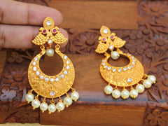 Peacock Matte Finish Earrings T2774